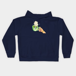 funky tea cup guy in caroline's tea cutscence / stardew valley Kids Hoodie